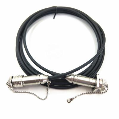 China Automotive Outdoor Waterproof Tactical ODC Fiber Cable Connector ODC 2/4 Cores Plug Armored Cable Patch Cord for sale