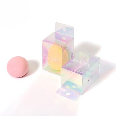 China Disposable Creative Design Gift Boxes Holographic Transparent Makeup Laser Egg Packaging Laser Transparent Packaging Boxes for sale