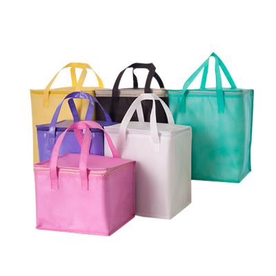 China Wholesale Beer Cooler Lunch Tote Ice Cream Insulated Reusable Nonwoven Bag Cake Refrigerated Fresh-keep Portable Thermal Bag for sale