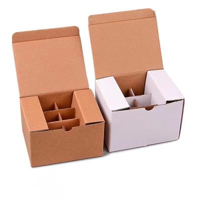 China Recycled Materials White Template Corrugated Cardboard Luxury Display Paper Folding Cosmetic Boxes For Nail Polish Lipstick Retail Promotion for sale