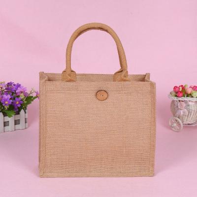 China Large Custom Eco Friendly Eco Friendly Tote Jute Bag With Natural Beach Botton for sale