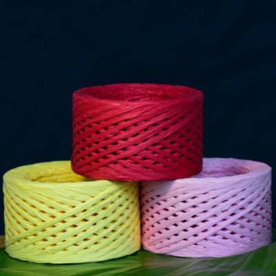 China Asun Paper Natural Christmas Flowers Environmentally Friendly Gift Ribbon Paper Raffia Thread Twine Rope Yarn Paper Raffia for sale