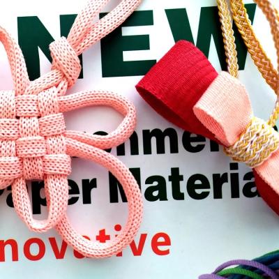 China Asunpaper Environmentally Friendly Raffia Yarn Paper Bow Hair Accessories and Chinese Knot for sale