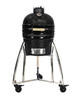 China 15 Inch Ceramic Grills Adjustable Height Removable Stainless Steel Kamado Grills Outdoor BBQ Charcoal Grills for sale