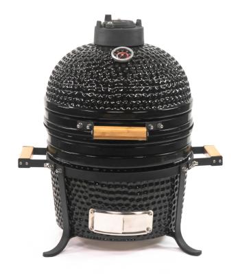 China Easily Assembled Ceramic Grills 15 Inches Portable Kamado Grills Kitchen Charcoal Grills for sale