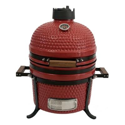 China Easily Assembled 15 Inch BBQ Table Built-In Ceramic Grill Round Egg Kamado for sale