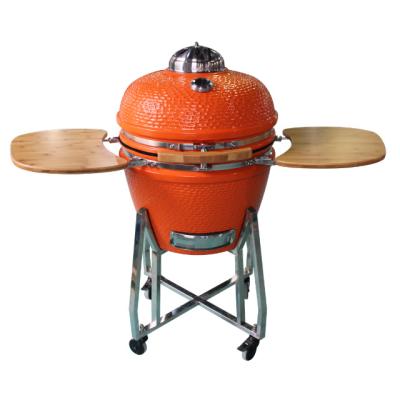 China Adjustable Size 24 Inch Kamado Orange Charcoal Outdoor BBQ Grills for sale