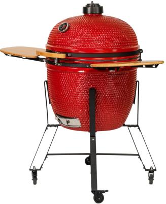 China European Style Kitchen Easily Assembled Outdoor Ceramic Charcoal 27 Inch Barbecue Kamado Grill Rotisserie for sale