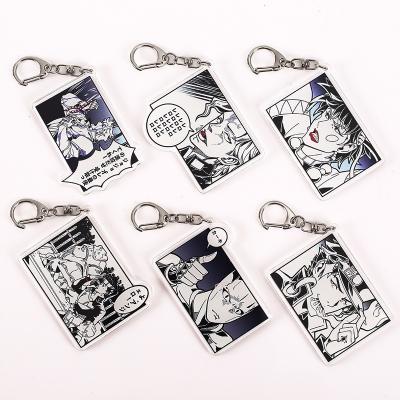 China JoJo's Eco-friendly Bizarre Adventure Woman's Creative Key Ring Jewelry Chain Key Chain Pendant For Llaveros Pants for sale