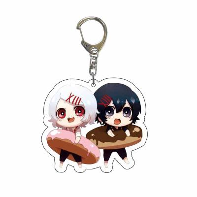 China Cute Tokyo Ghoul Women Kaneki Ken Key Ring Man Acrylic Holder Key Chain Pendant Brelok Jewelry Gift for sale