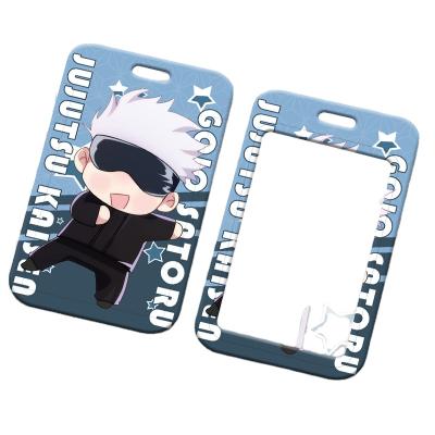 China Advertising Hardcover in Jujutsu Kaisen Eco-Friendly Cartoon Card Holder Women Key Chain Transit Set Cards Back and forth Key Ring Chain for Pendant of pants for sale