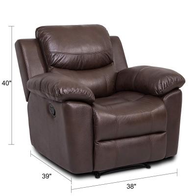 China Factory Direct Supply Cheap Stretch Furniture Manual Recliner Sofa Leather Chair for sale