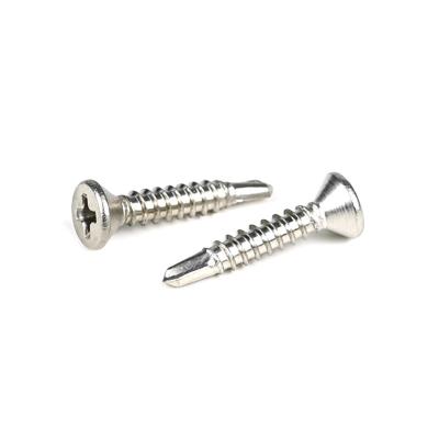 China 4.8mm #8 #10 Flat Head Phillips Self Drive Flat Head Drilling Screw For Stainless Steel Customized High Quality Steel for sale