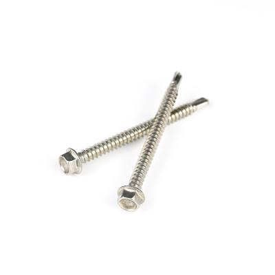 China HEX #12 Hex Washer Head Stainless Steel Teak Screws 75mm DIN7504K Factory Good Quality Customized for sale