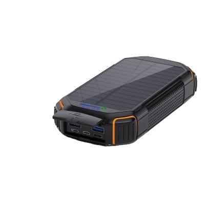 China Mah Solar Powerbank With Wireless Waterproof 20000 Solar Panel Charging Powerbank Charger Powerbank Solar Battery for sale