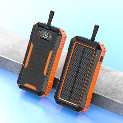 China New Arrival 15W Solar Panel Charging Power Bank Fast Phone Charger 20000mAh 30000mah Wireless Solar Power Bank for sale