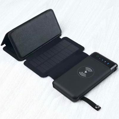 China Wholesale Portable Power Bank Outdoor Portable Solar Panel Charging Solar Panel 10000mah Wireless Power Bank for sale