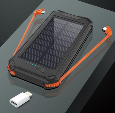 China Solar Panel Charging Wholesales 10000MAH 20000mah Slim Power Banks Portable Mobile Charger Power Bank for sale