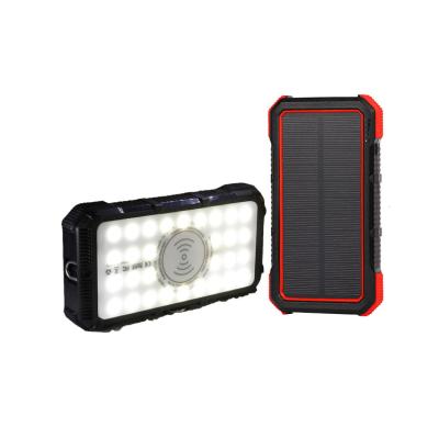 China Support 20000mah 30000mah fast waterproof powerbank charging portable solar panel, solar charger power bank 20000mah for sale