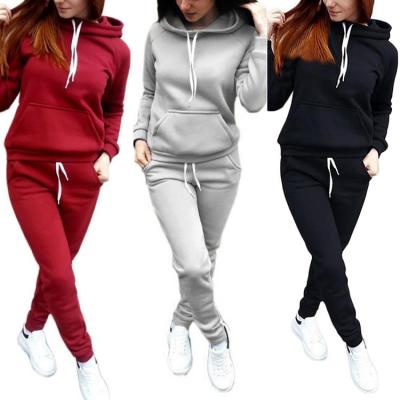 China QUICK DRY Ladies Tracksuit Set Women Cotton Wholesale Custom Casual Women's Sweatsuit Ladies Tracksuit Set for sale