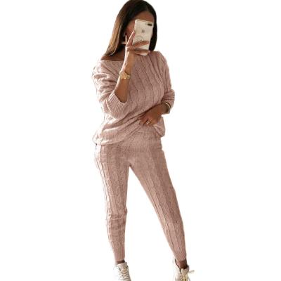 China Multicolor Comfortable Sweater Anti-Shrinkage Suit Sweater Elegant Solid Color Women Knit Sweater Sets Women for sale