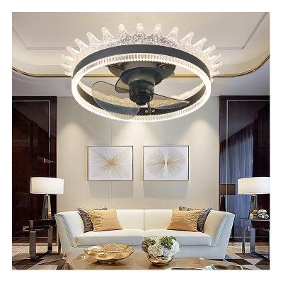 China Modern Minimalist Indoor Silent DC Motor LED Lights Remote Control Support Bedroom and Living Room Ceiling Fan Lights for sale