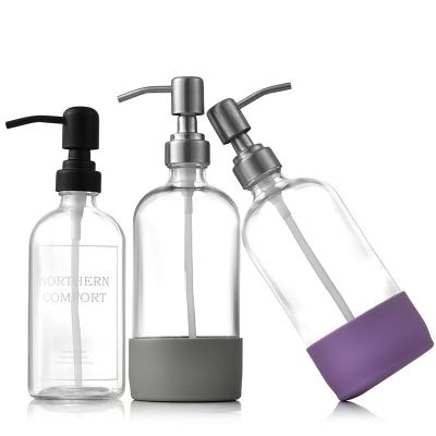 China Personal Care Boston Pharmaceutical Round Amber Glass Bottles Boston Bottle Containers With Glass Dropper Or Plastic Sprayer for sale