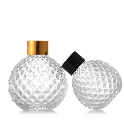 China Wholesale Aromatherapy Customized Decorative Cosmetic Packaging Refillable Ball Shape Thick Glass Rattan Aromatherapy Scent Diffuser Bottle for sale