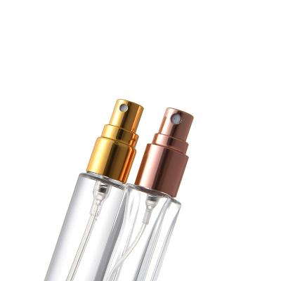 China Personal Care Customized Decorative With Refillable Spray Round Gold Cap 10ML Clear Glass Perfume Bottle for sale