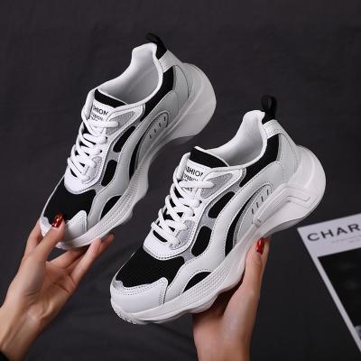 China Women's sneakers fashion trend flat-bottomed flight woven mesh shoes large size unique lightweight women's shoes pink black shoes size 41 for sale