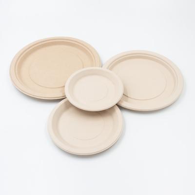 China Back To School Eco - Friendly Best Selling Bamboo Fiber Round Dinner Plate for sale