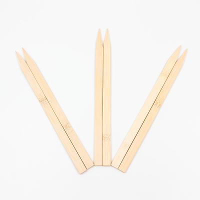 China Customized Easily Cleaned Long Length Paddle Flat Disposable Bamboo Skewer For Food for sale