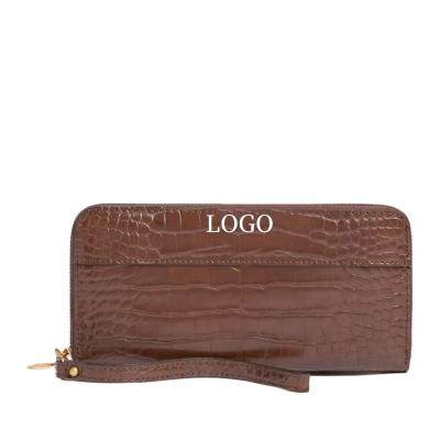 China Simple Croc Print Katey Maxi Wallet for sale