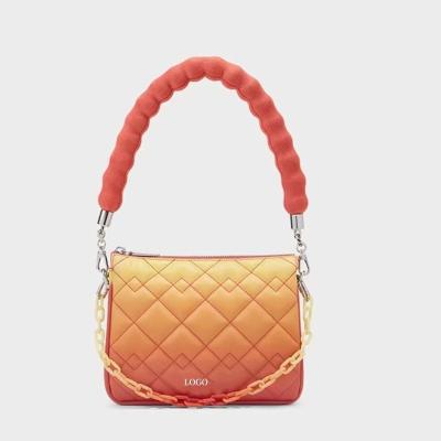 China New Fantasy Autumn Water Resistant Diamond Lattice Single Zipper Shoulder Armpit Bag (Female) for sale