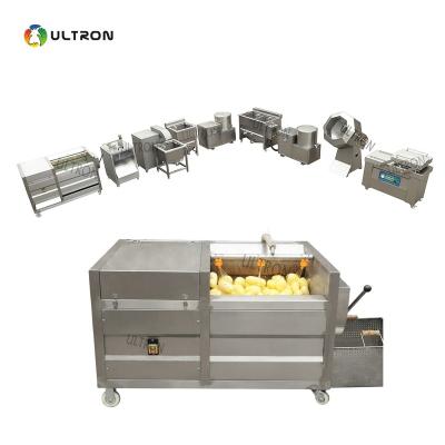 China Sweet Potato Chips Crisps Sticks Production Line of Semi-automatic Vegetable Processing Plant Complex for sale