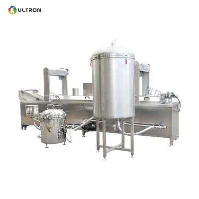 China 2021 New Design Stainless Steel Potato Chips Continuous Frying Machine zu verkaufen