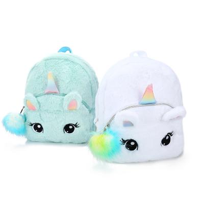 China Mini Cute Animal Backpack Plush High Quality Waterproof Unicorn Kid School Bag for sale