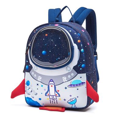 China Customized Cute Cartoon 3D Backpack Anti-lost Rocket Child School Bag With Anti-lost Stripe for sale