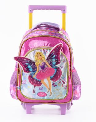 China Polyester 2020 Kids School Wheel Bags Backpack Lovely Schoolbag Girl Trolley School Bag for sale