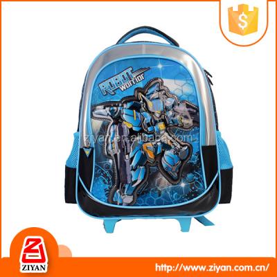 China high quality 420D boys rolled trolley school bag for kids for sale