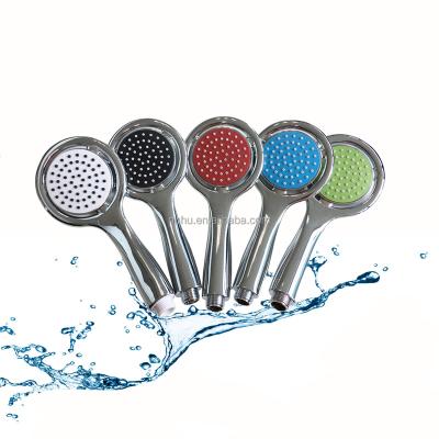 China Colored Cheap Round Diverter Plastic Without Chromed Hand Shower Heads for sale