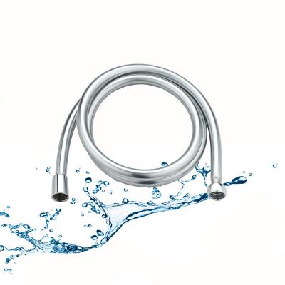 China Good Quality Modern European Standard Silver Gray Chromed Pvc Flexible Shower Hose for sale