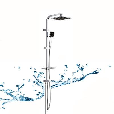 China Electric Faucets Twin Head Wall Mounted Rain Shower Set , Rain Shower Mixer Valve for sale