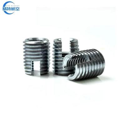 China Non-Customized Slotted Type M8 1mm Thread Insert Hardware Screw Self Tapping Insert with Nickel Plated Surface for sale