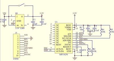 China MPU9250 MPU6500 Gyroscope Sensor Module 9 Axis Gyroscope Acceleration Magnetic Sensor for sale