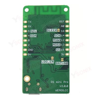 Chine Antenne externe MicroPython Nodemcu Arduino Compatible du panneau ESP8266 16MB de D1 Mini Pro V2.0.0 WIFI IOT à vendre