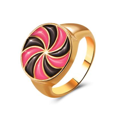 China Vintage Lollipop Ring Women Vintage Windmill Shape Harajuku Punk Pink Rings Charms New Aesthetic Gift 2022 for sale