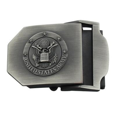 China Free Wholesale Nickel Low Price 3D Design Military Belt Buckles With Custom Logo for sale