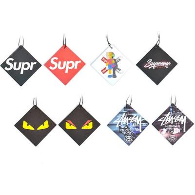 China Eco-Friendly Fragrance Logo Perfume Air Freshener Car Free Hanging Eco-Friendly for sale