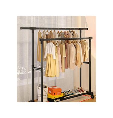 China Vertical Rack Single Floor Bathroom Clothes Rack Dormitory Hanger Household Clothes Drying Artifact Bedroom Balcony Hanging Cloth for sale